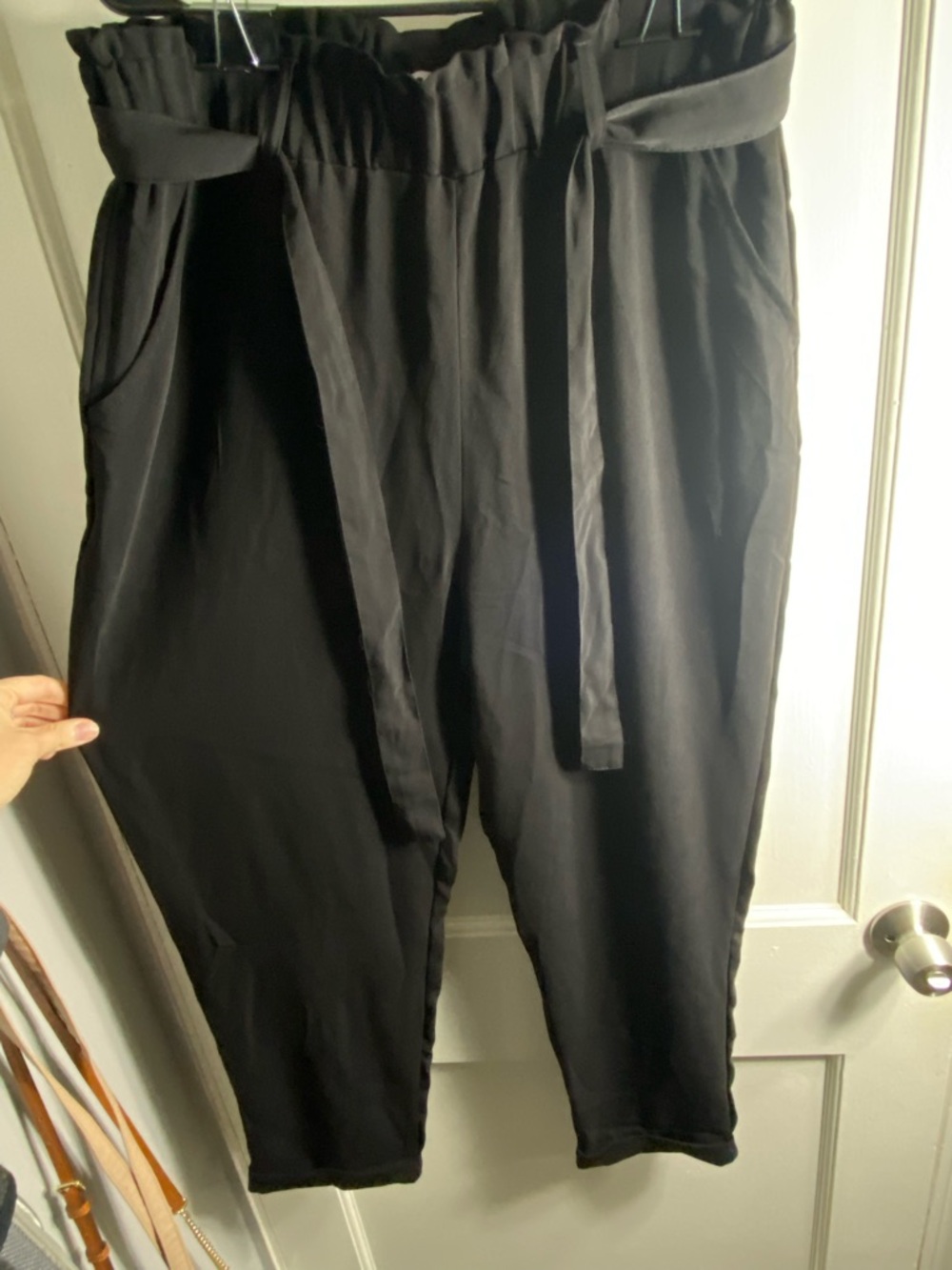 SO XL Juniors’ High-Rise Paper bag Waist Pants